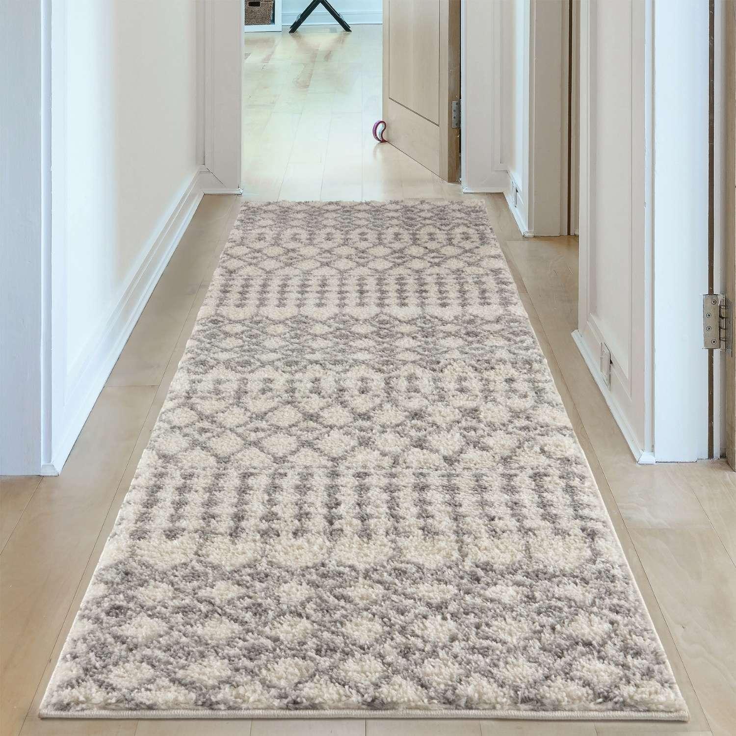 1000MoroccanIvoryGreyShaggyRug-22 - Bobobiy