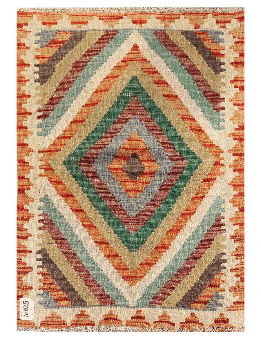 Maimana Afghanistan Kilim Rug - 84 x 59 cm - Handmade
