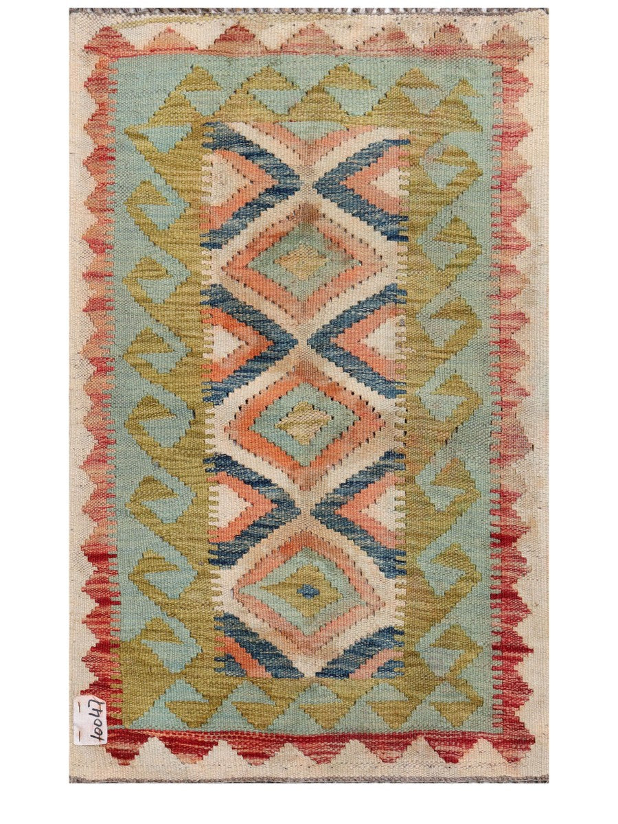 Maimana Afghanistan Kilim Rug - 93 x 60 cm - Handmade