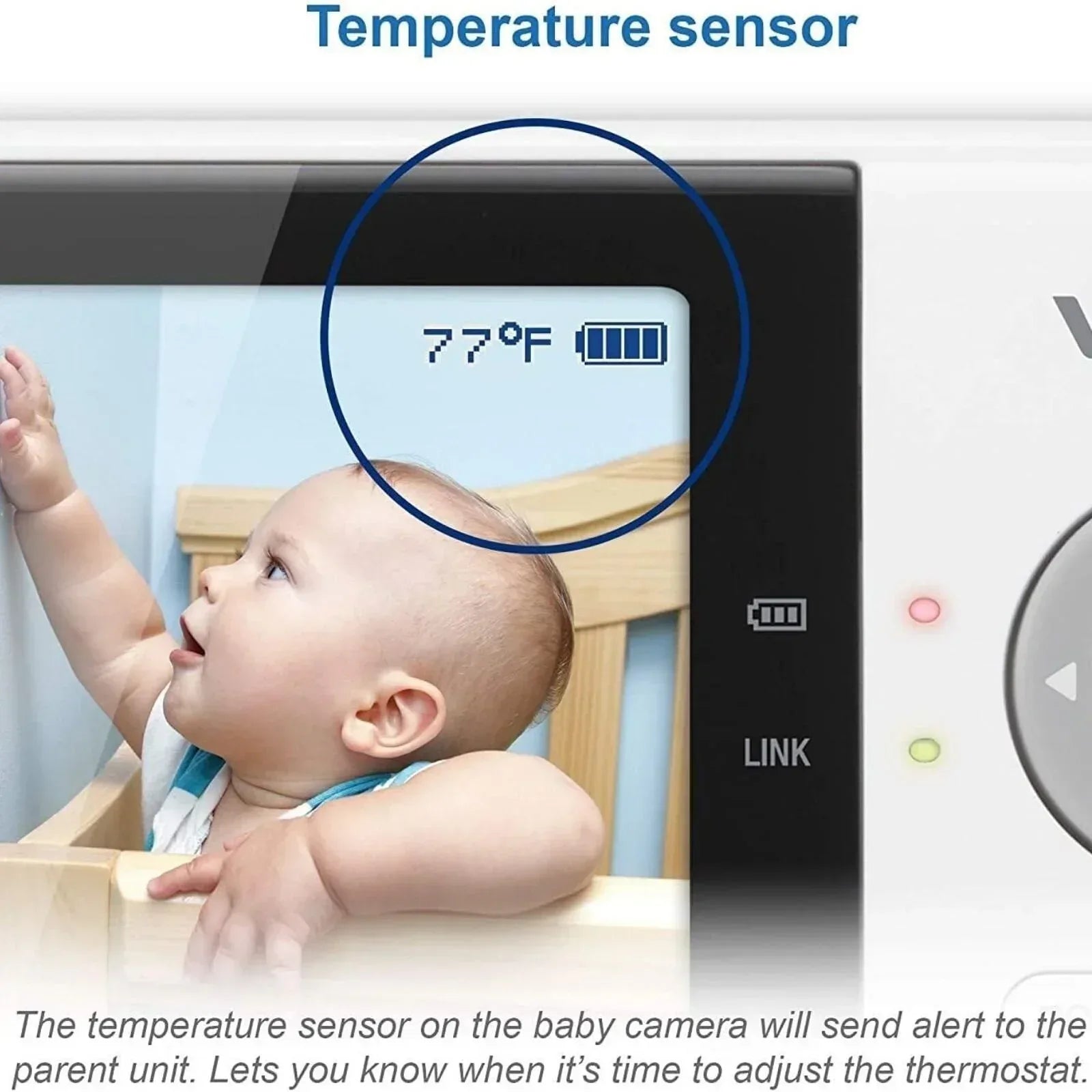 VTech VM819 2.8" Digital Video Baby Monitor with Adjustable Camera - Bobobiy