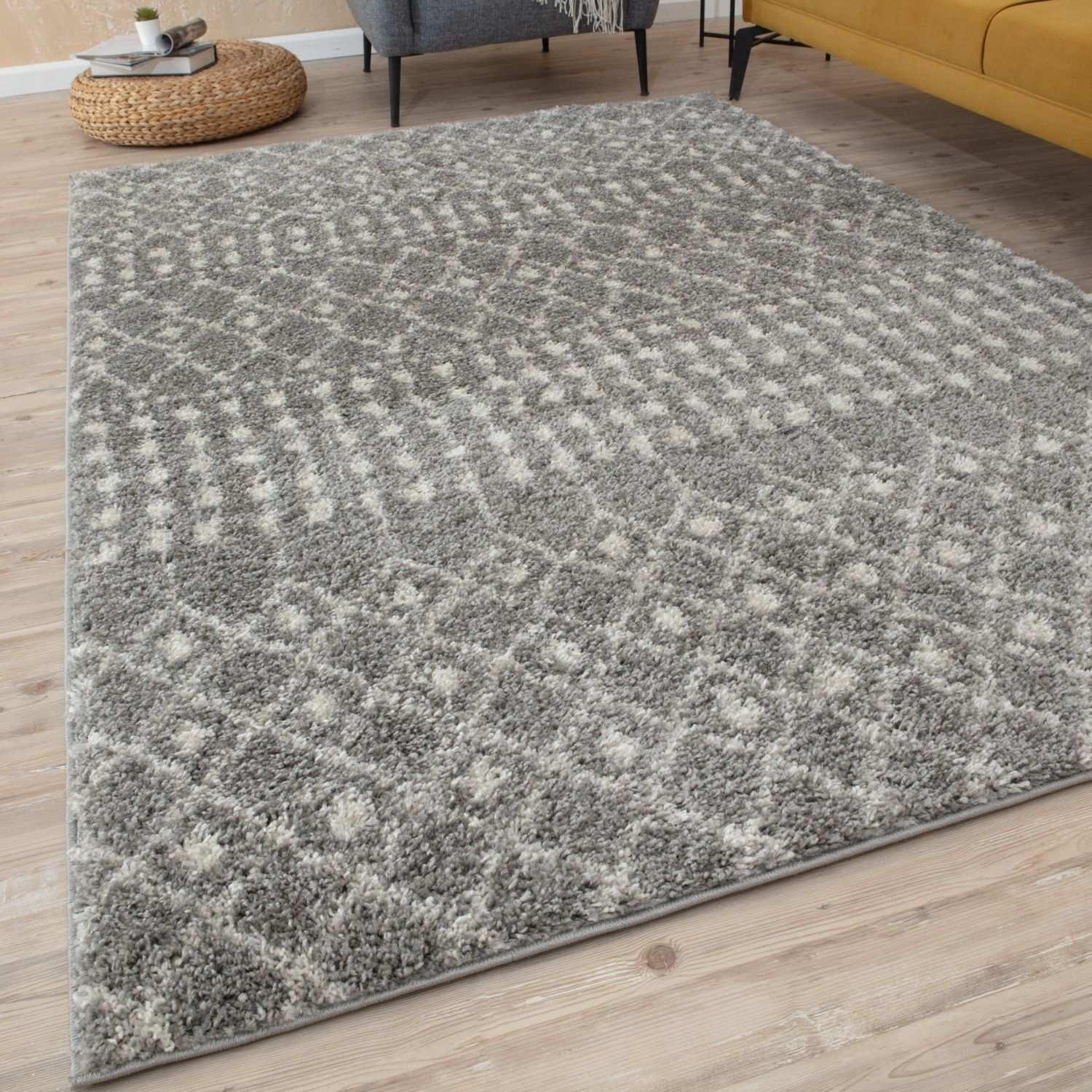 1010MoroccanGreyShaggyRug-10 - Bobobiy