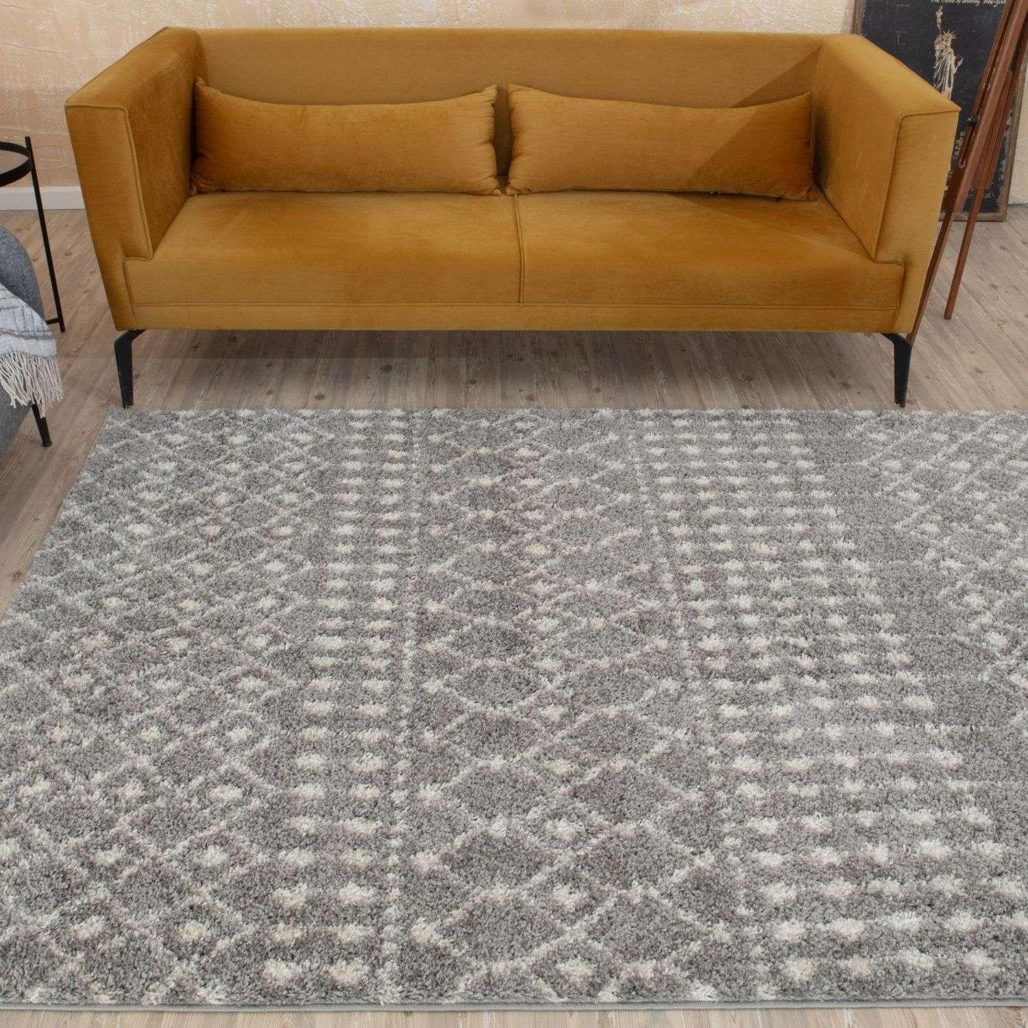 1010MoroccanGreyShaggyRug-11 - Bobobiy