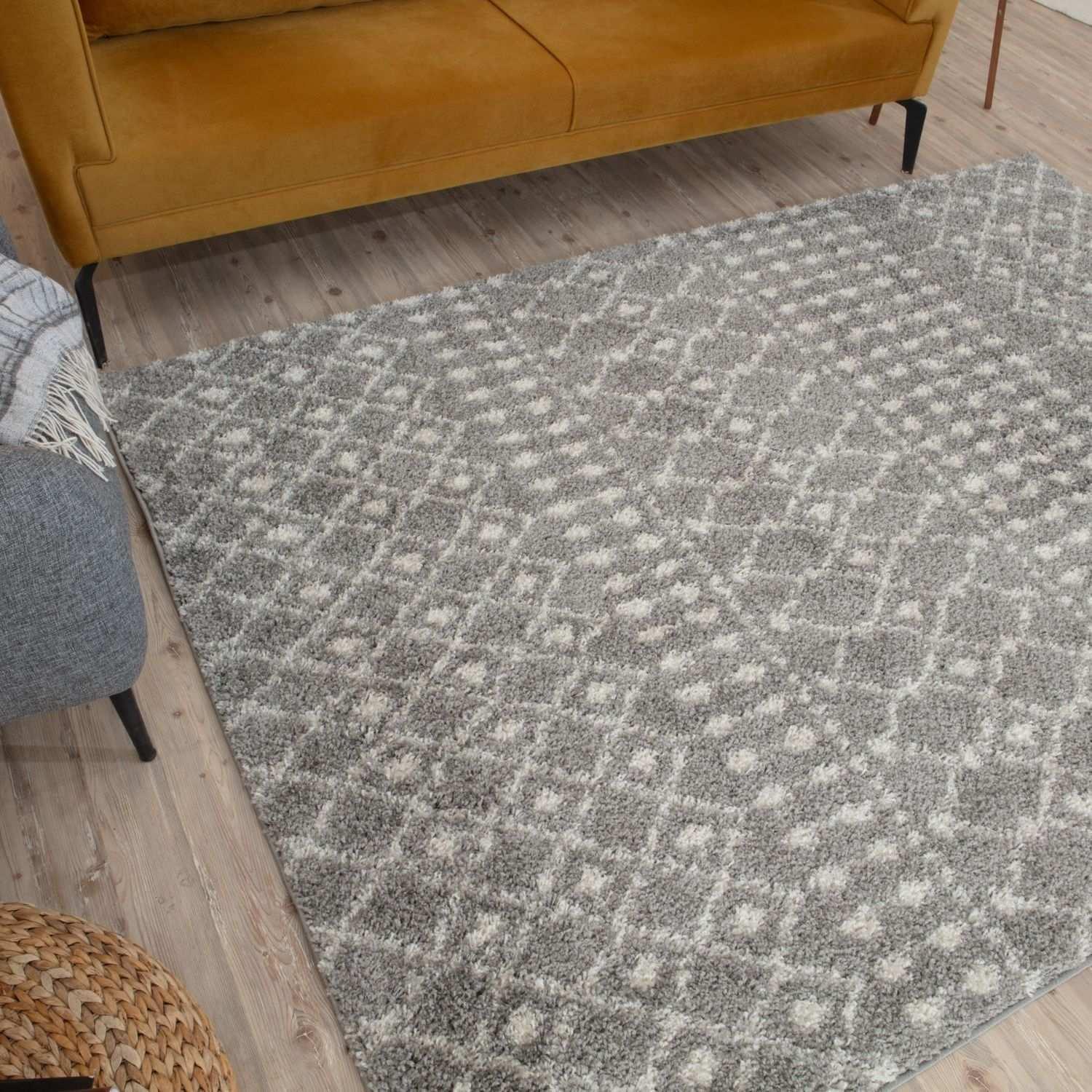 1010MoroccanGreyShaggyRug-12 - Bobobiy
