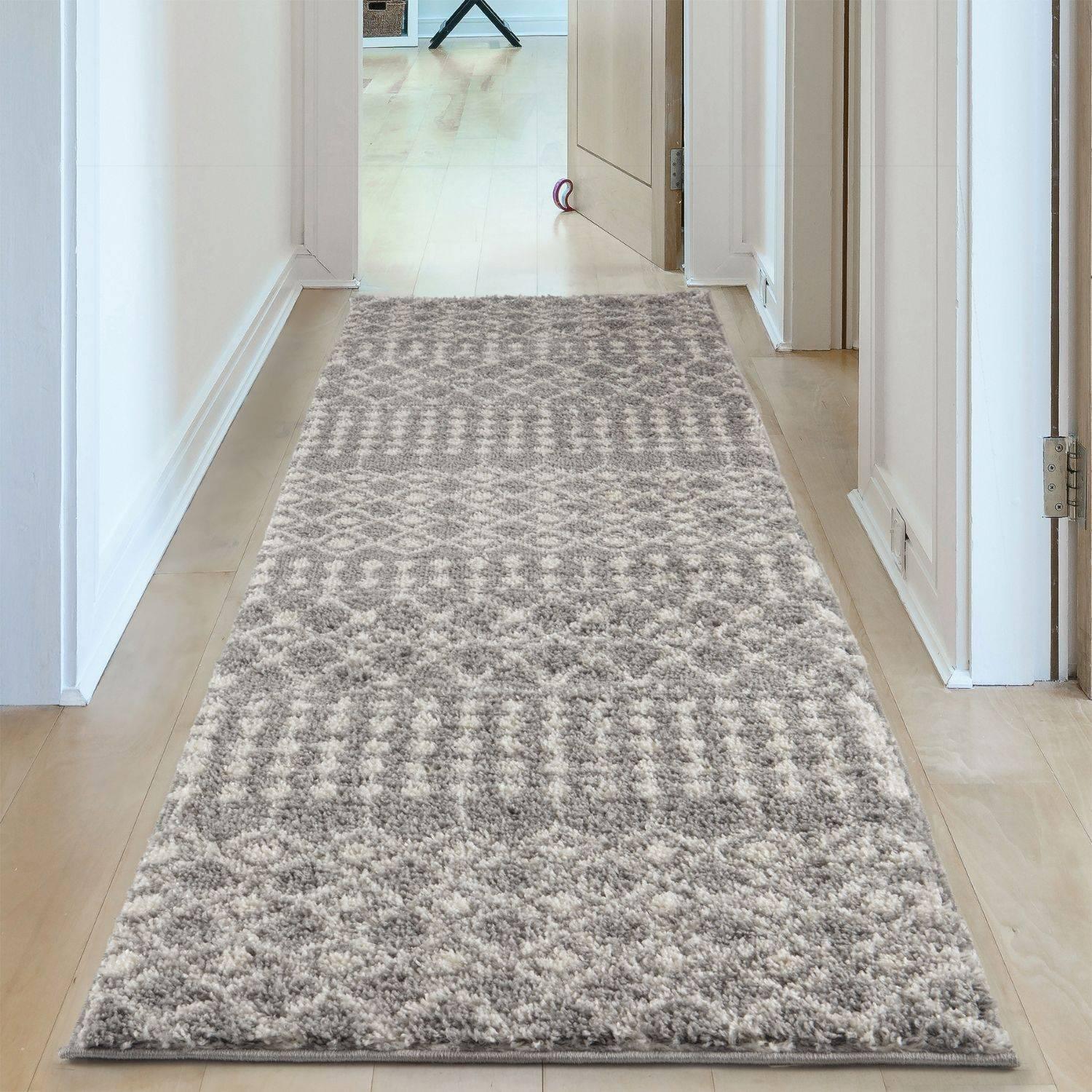 1010MoroccanGreyShaggyRug-22 - Bobobiy