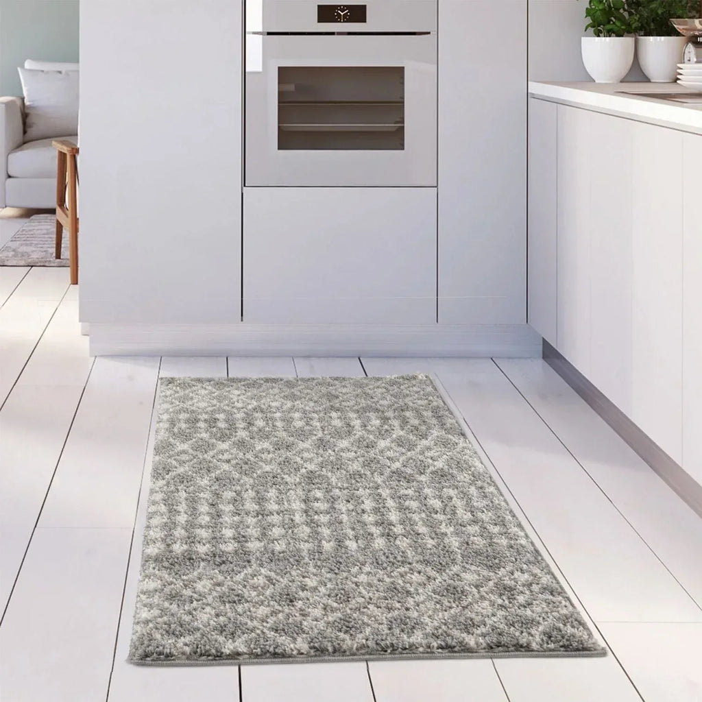 1010MoroccanGreyShaggyRug-26 - Bobobiy