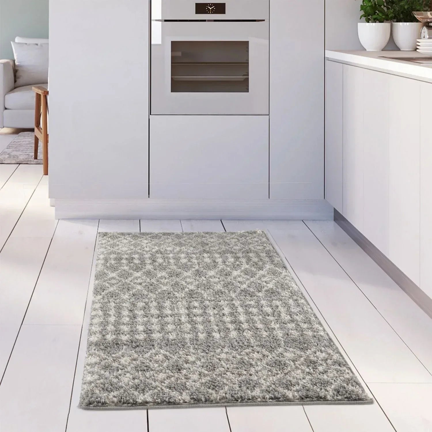 1010MoroccanGreyShaggyRug-26 - Bobobiy