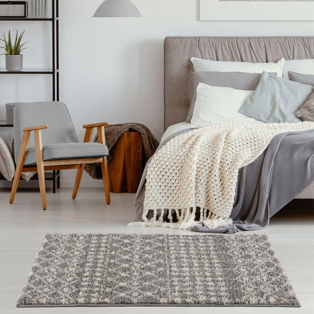 1010MoroccanGreyShaggyRug-27 - Bobobiy