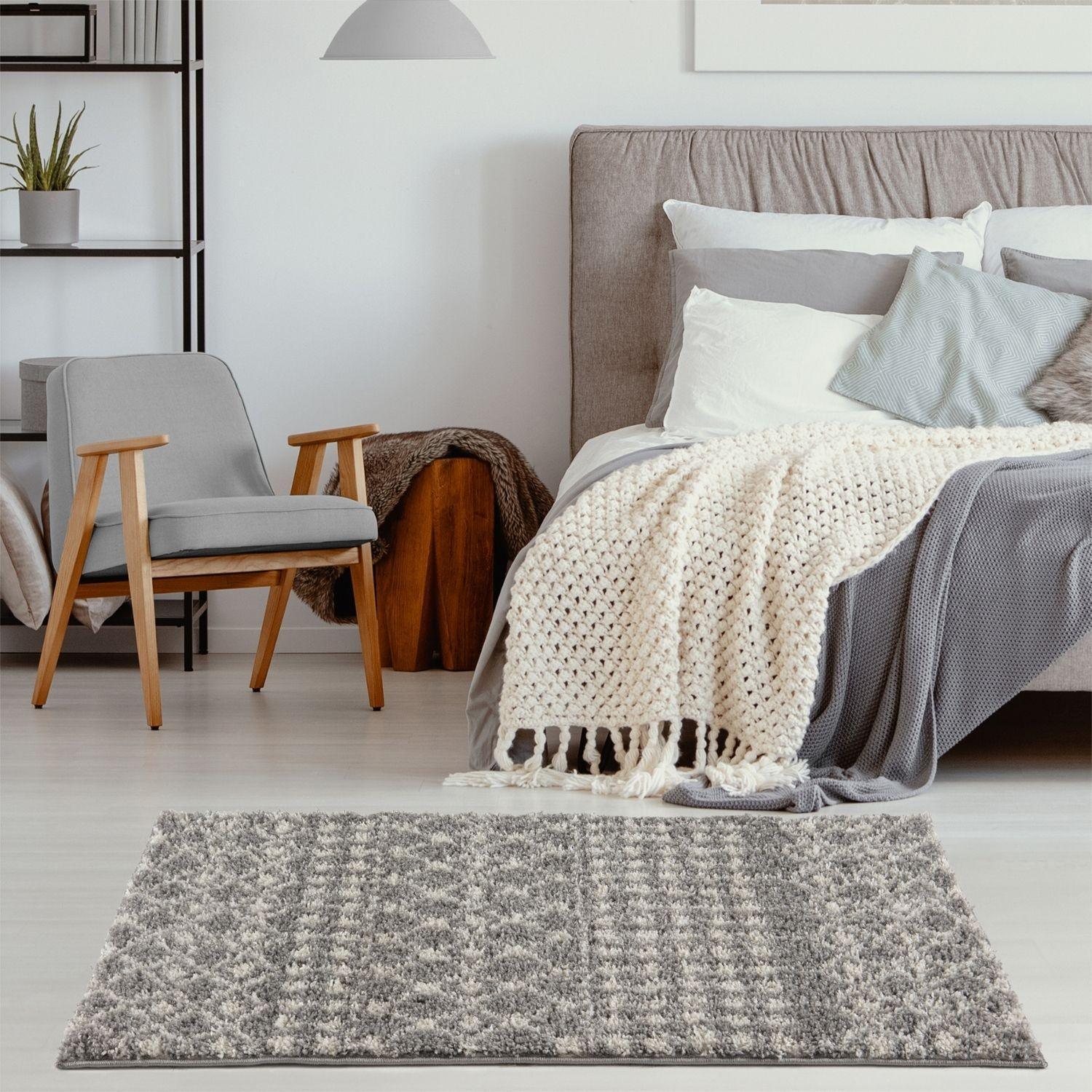 1010MoroccanGreyShaggyRug-27 - Bobobiy