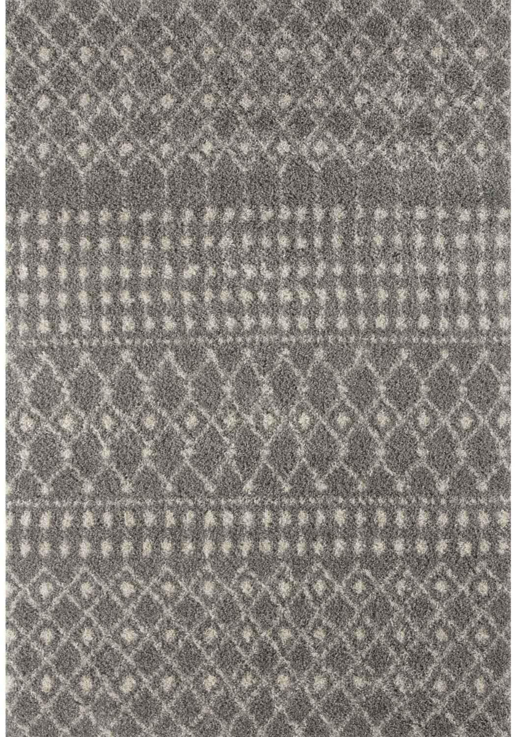 1010MoroccanGreyShaggyRug - Bobobiy