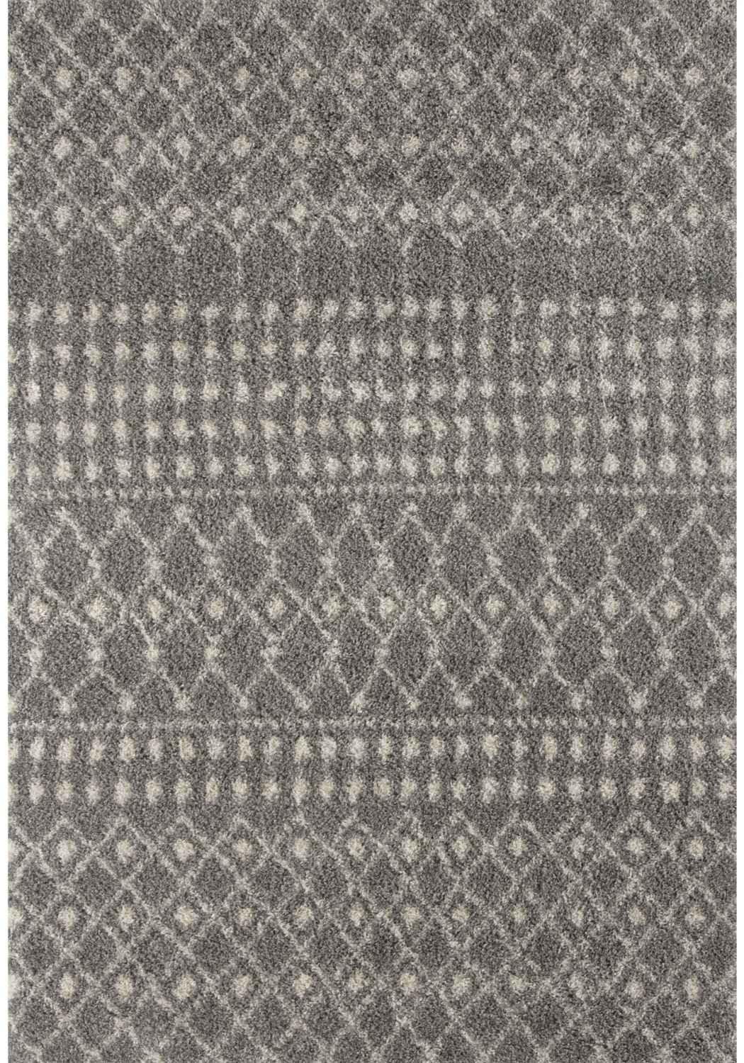 1010MoroccanGreyShaggyRug - Bobobiy
