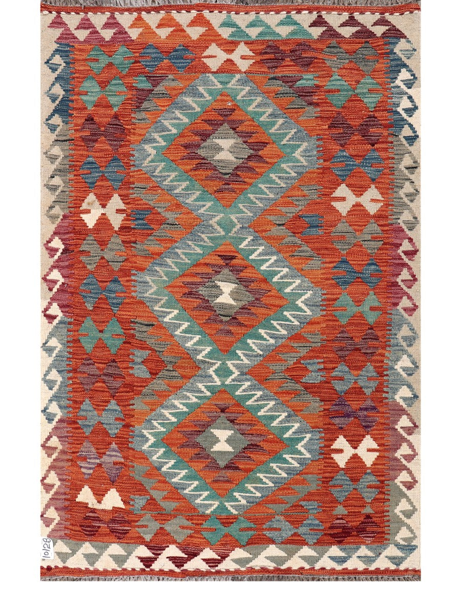 Maimana Afghanistan Kilim Rug - 158 x103 cm - Handmade