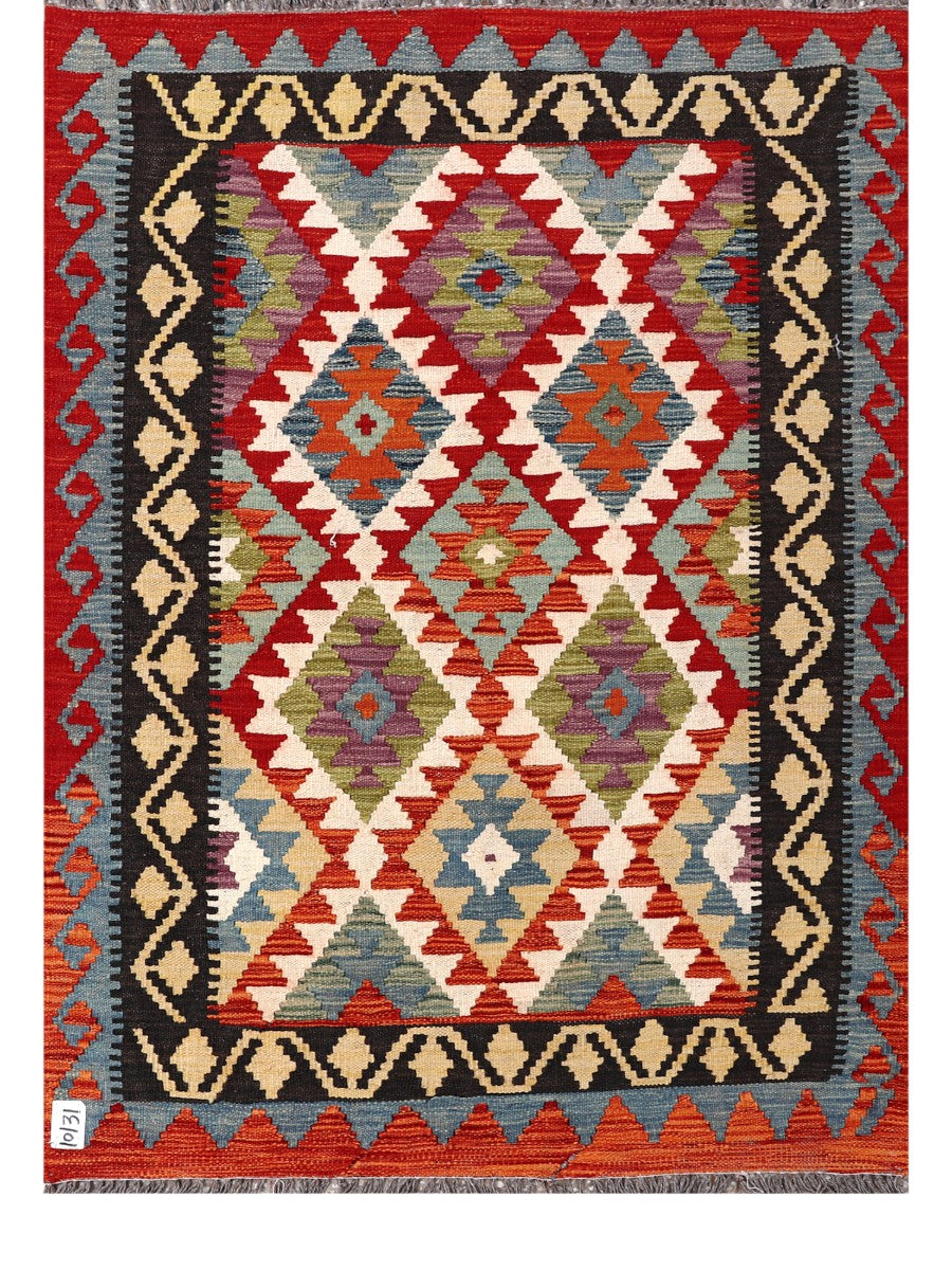 Maimana Afghanistan Kilim Rug - 147 x106 cm - Handmade
