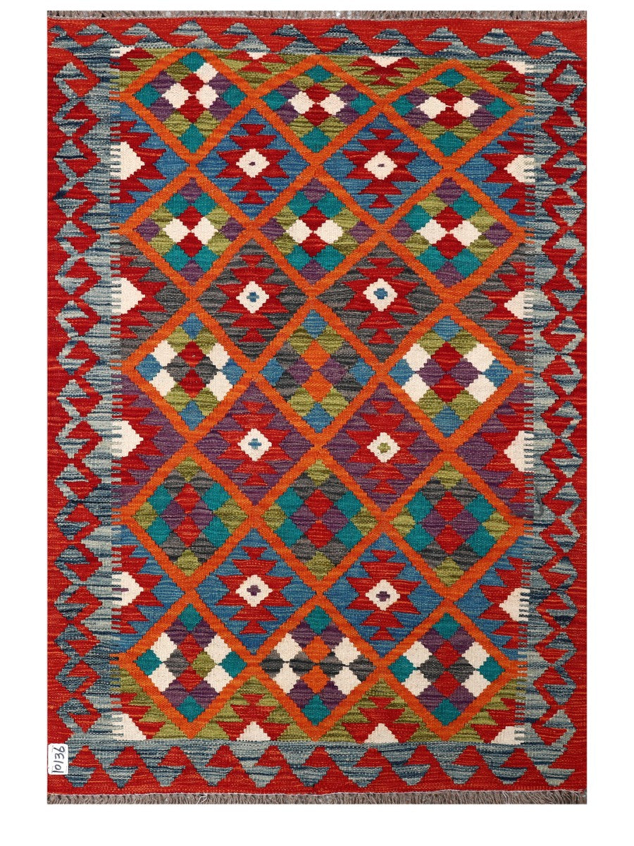 Maimana Afghanistan Kilim Rug - 144 x98 cm - Handmade