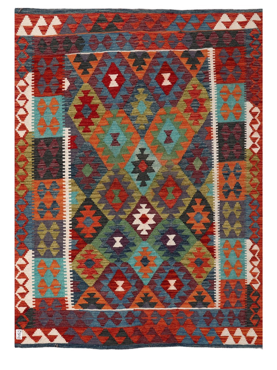 Maimana Afghanistan Kilim Rug - 209 x153 cm - Handmade