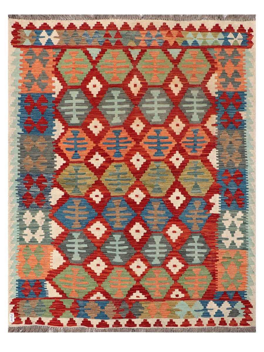 Maimana Afghanistan Kilim Rug - 200 x156 cm - Handmade
