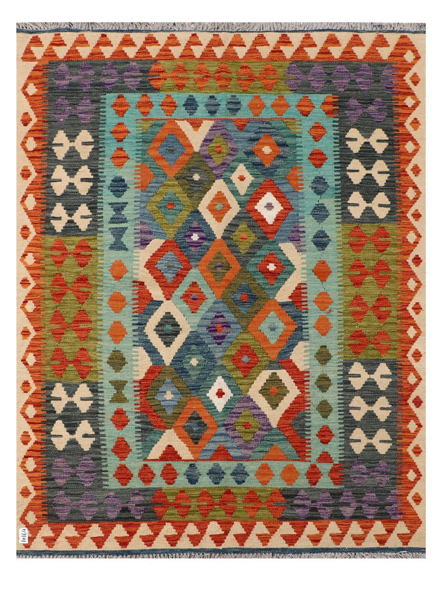 Maimana Afghanistan Kilim Rug - 194 x148 cm - Handmade