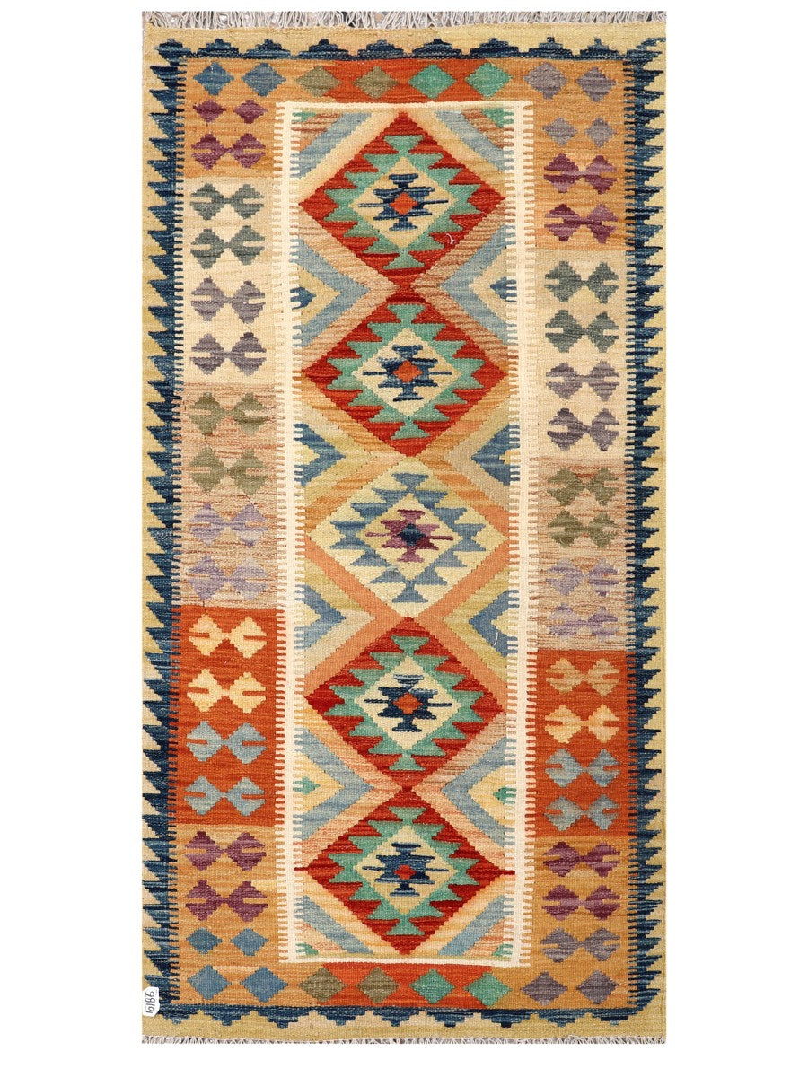 Maimana Afghanistan Kilim Rug - 187 x 95 cm - Handmade