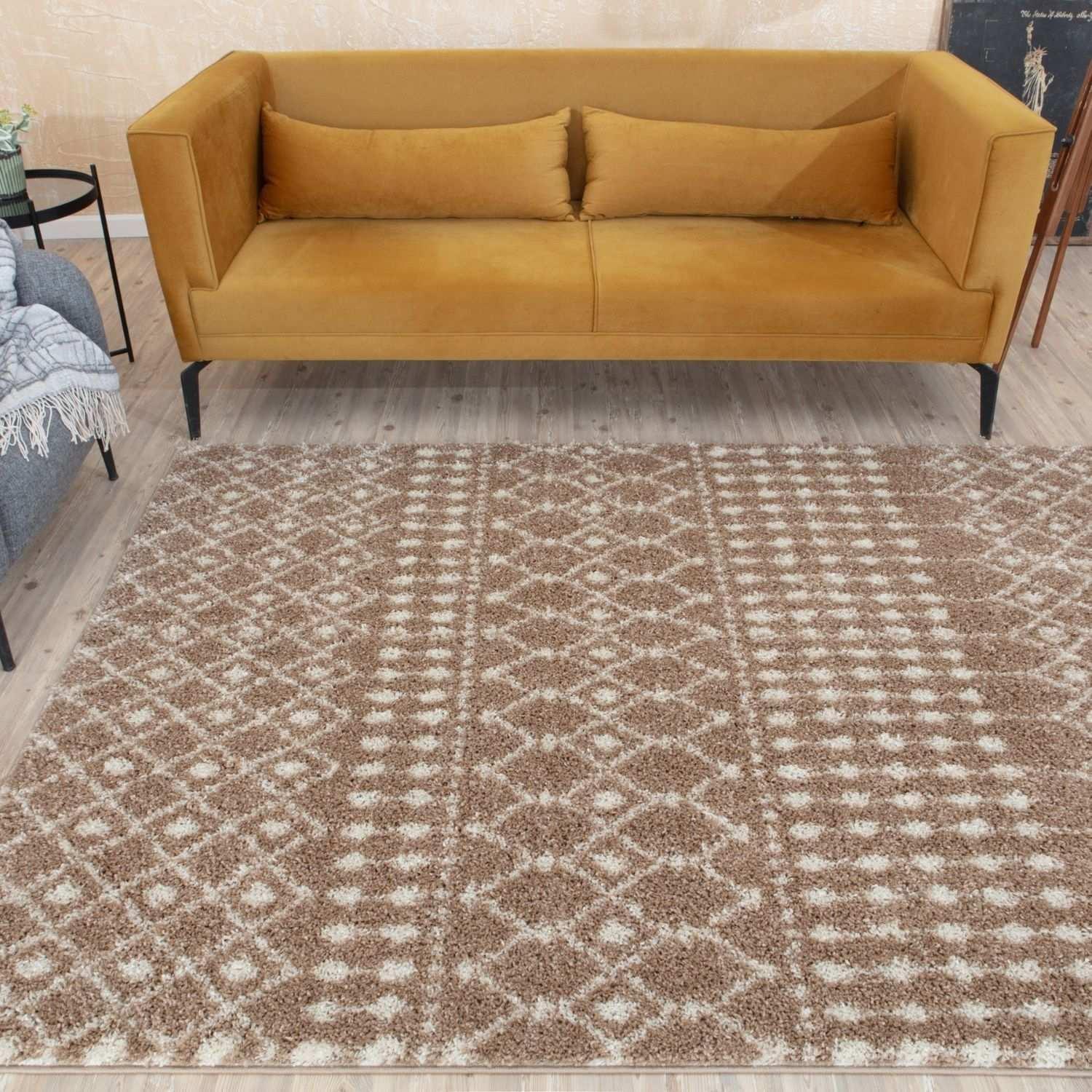 1020MoroccanBeigeShaggyRug-10 - Bobobiy