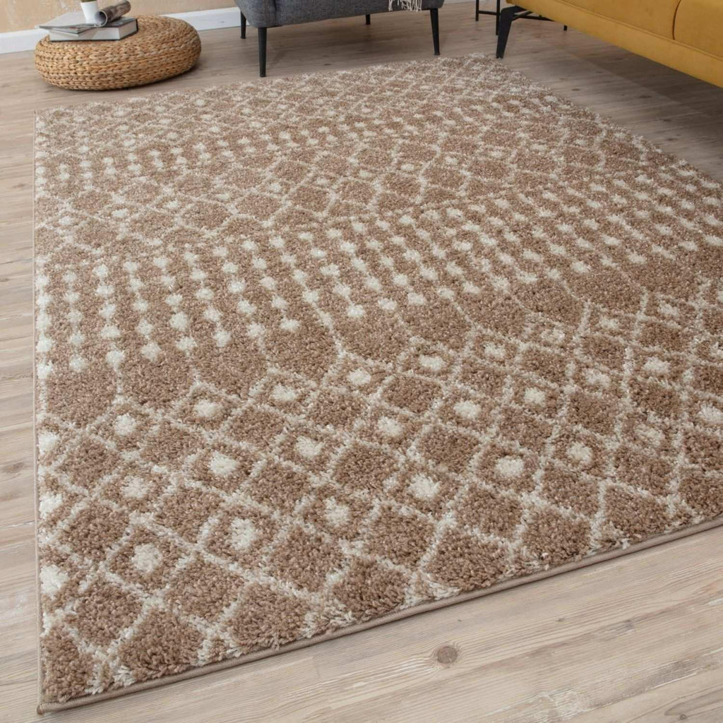 1020MoroccanBeigeShaggyRug-11 - Bobobiy