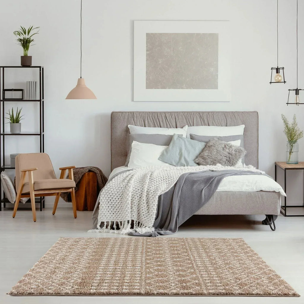 1020MoroccanBeigeShaggyRug-13 - Bobobiy