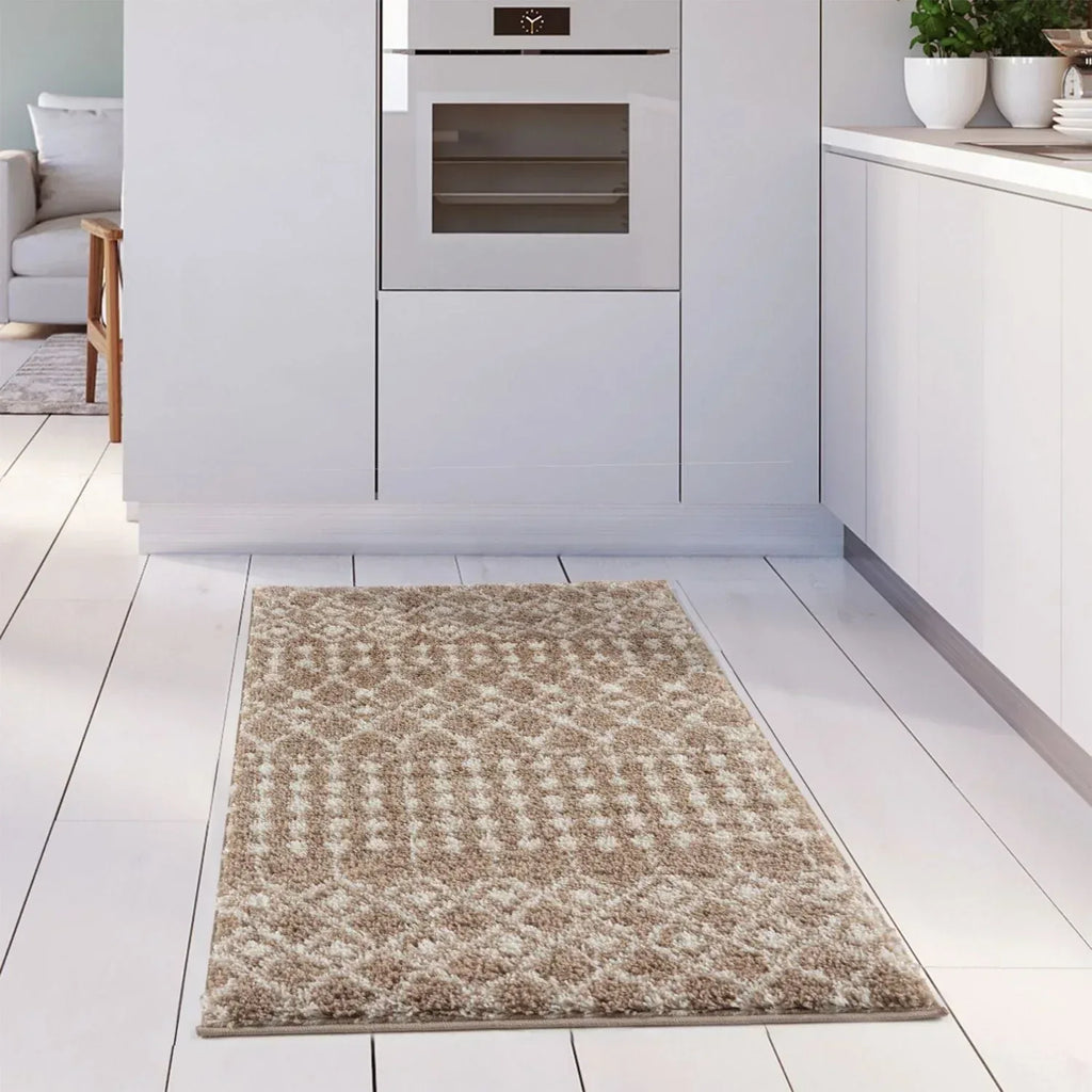 1020MoroccanBeigeShaggyRug-23 - Bobobiy