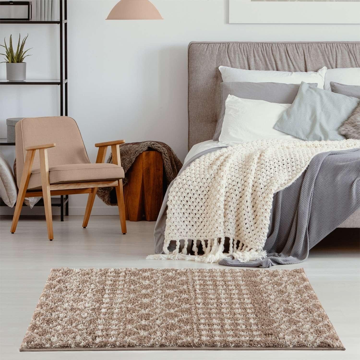 1020MoroccanBeigeShaggyRug-24 - Bobobiy