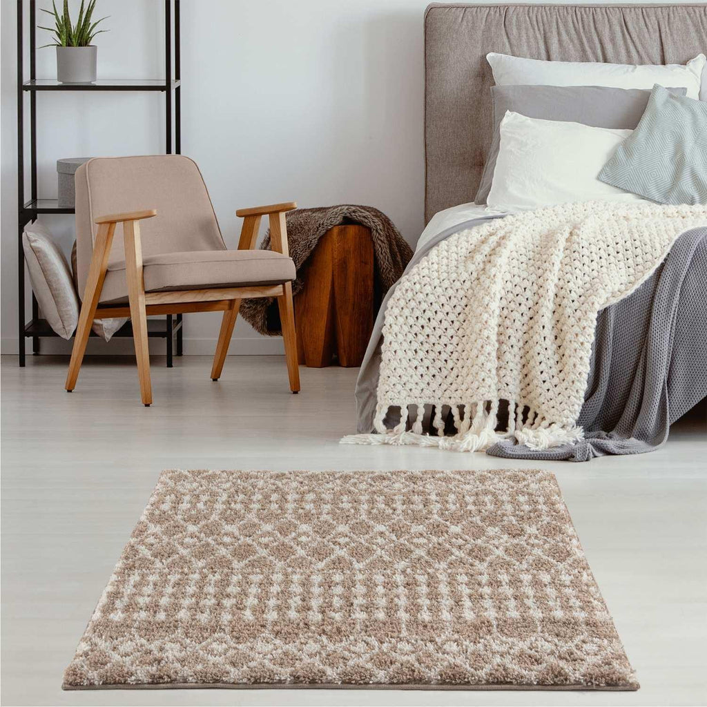 1020MoroccanBeigeShaggyRug-27 - Bobobiy