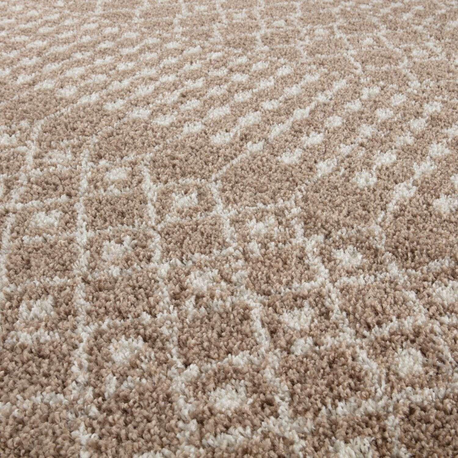 1020MoroccanBeigeShaggyRug-5 - Bobobiy