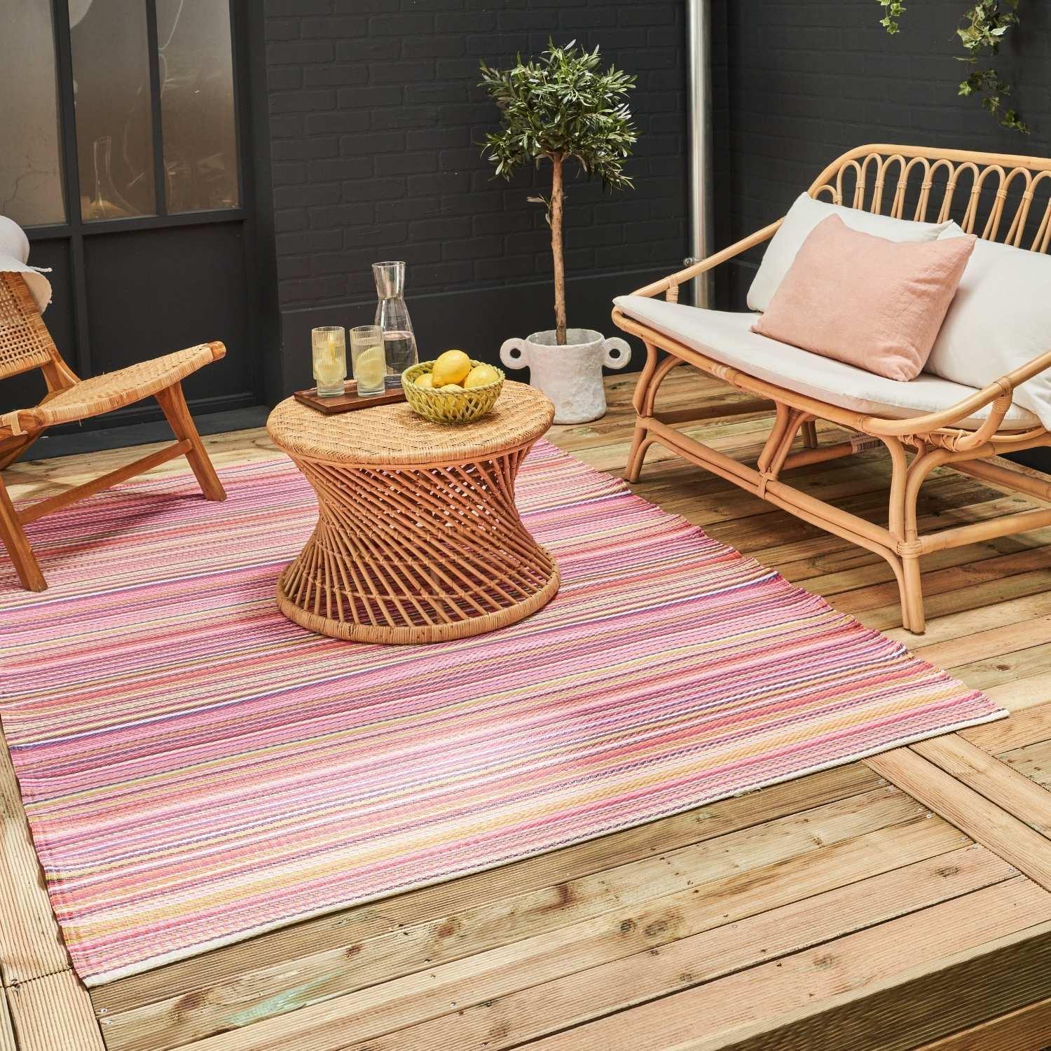 1020_Rainbow_Outdoor_Rug_Pink-4 - Bobobiy