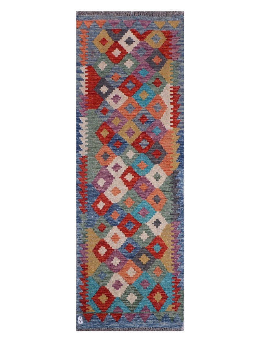 Maimana Afghanistan Kilim Runner - 237 x 80 cm - Handmade