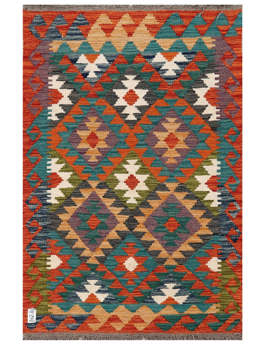 Maimana Afghanistan Kilim Rug - 122 x 80 cm - Handmade