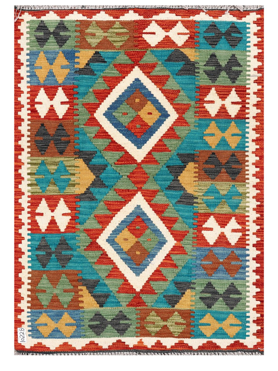 Maimana Afghanistan Kilim Rug - 122 x 90 cm - Handmade