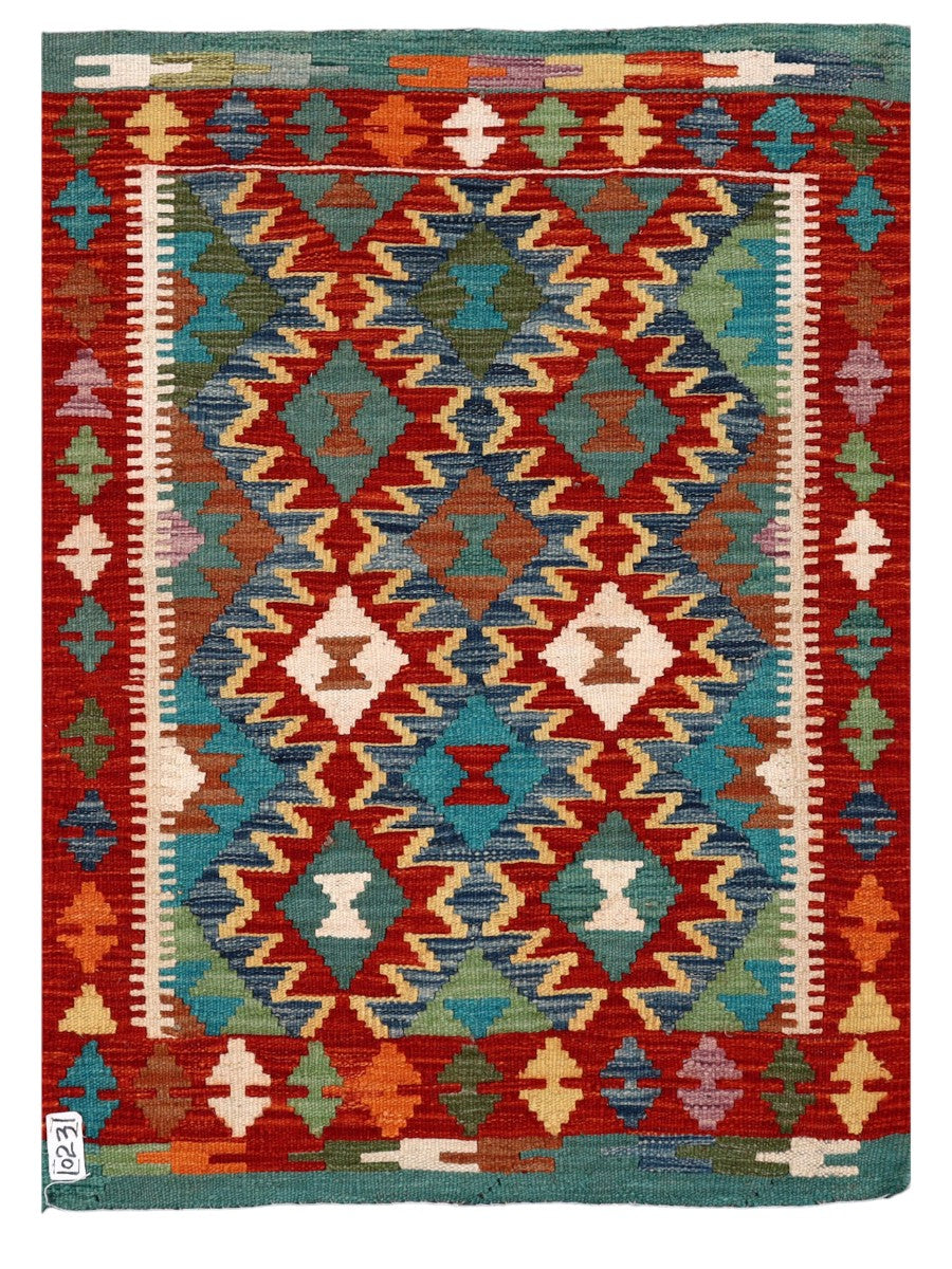Maimana Afghanistan Kilim Rug - 106 x 77 cm - Handmade