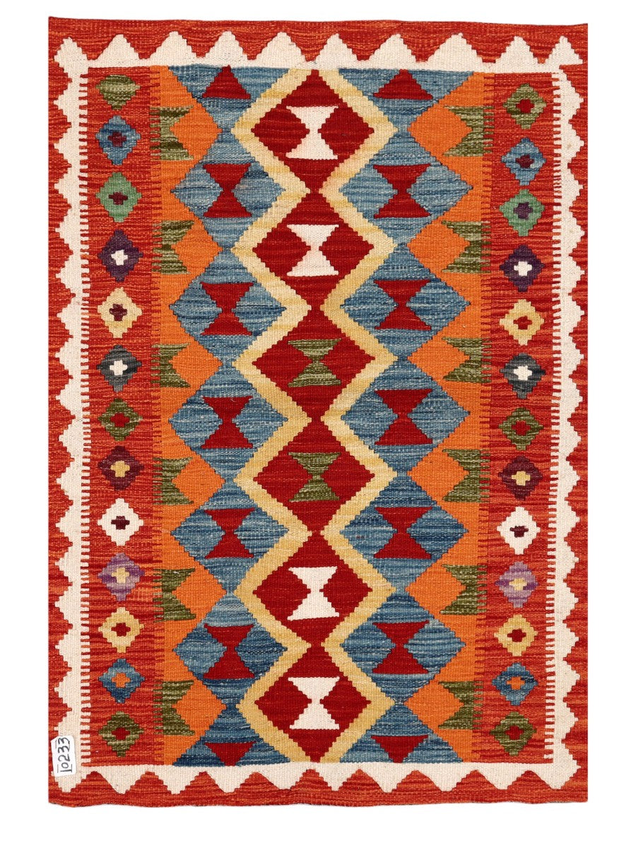 Maimana Afghanistan Kilim Rug - 116 x 78 cm - Handmade