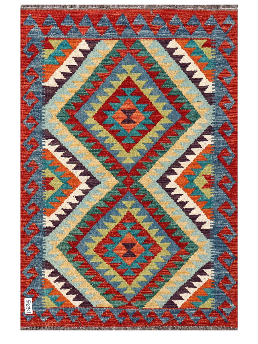 Maimana Afghanistan Kilim Rug - 117 x 78 cm - Handmade