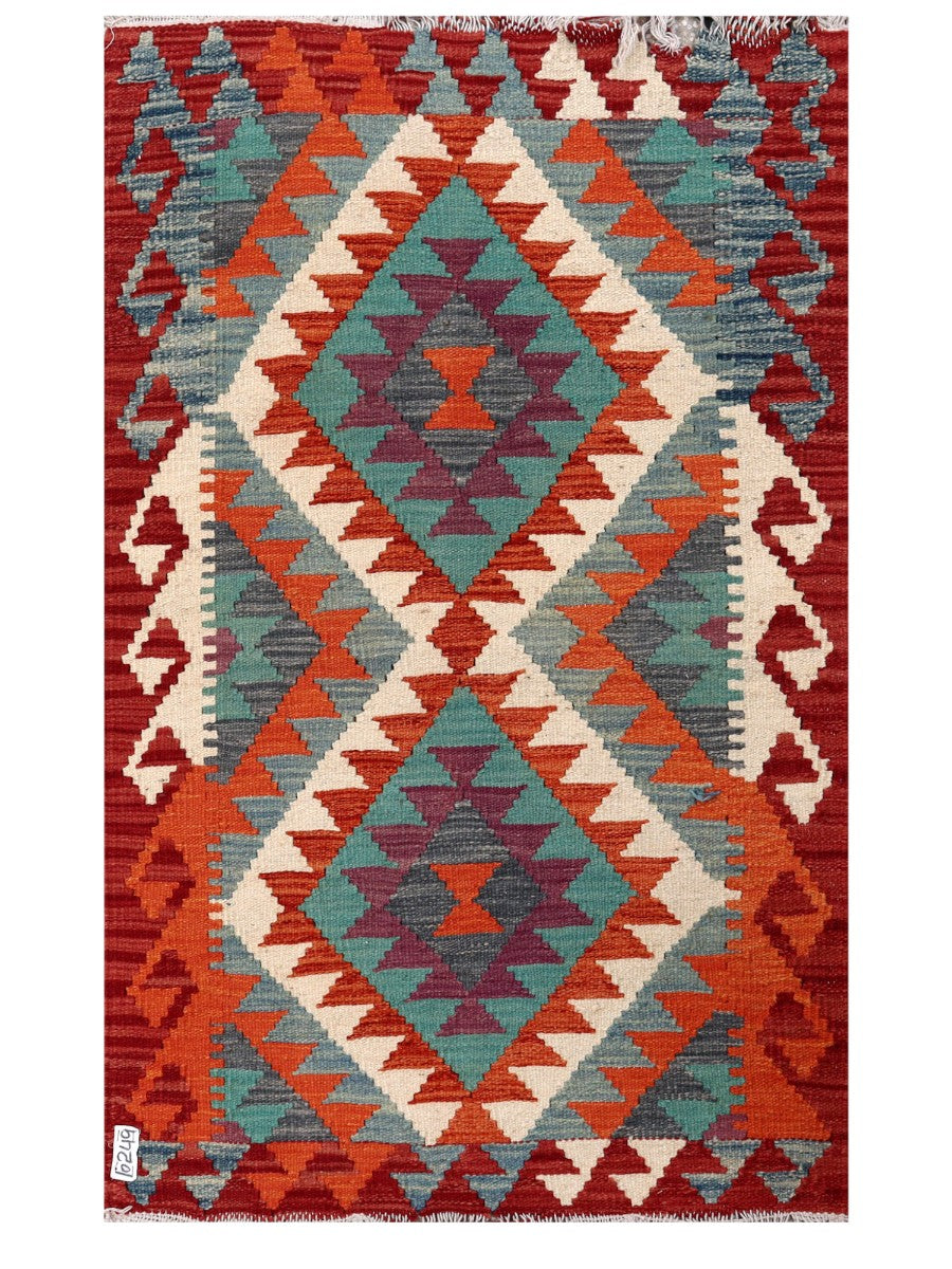 Maimana Afghanistan Kilim Rug - 128 x 79 cm - Handmade