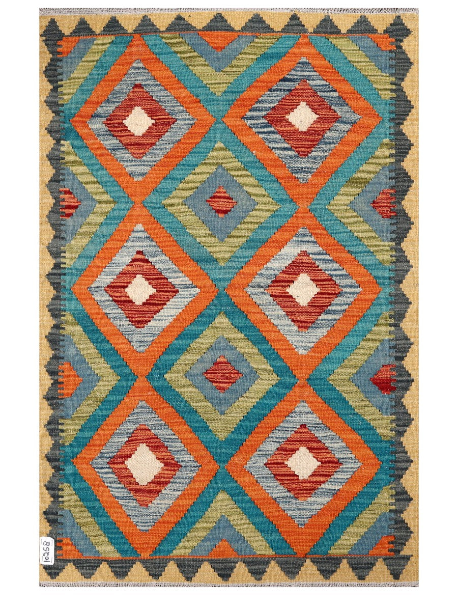 Maimana Afghanistan Kilim Rug - 128 x 84 cm - Handmade
