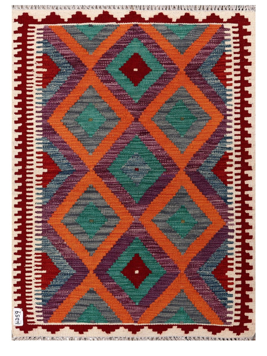 Maimana Afghanistan Kilim Rug - 110 x 80 cm - Handmade