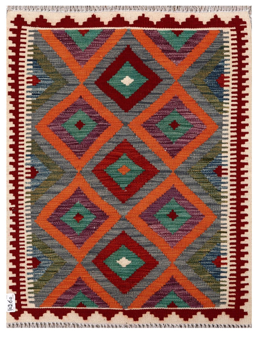 Maimana Afghanistan Kilim Rug - 105 x 80 cm - Handmade