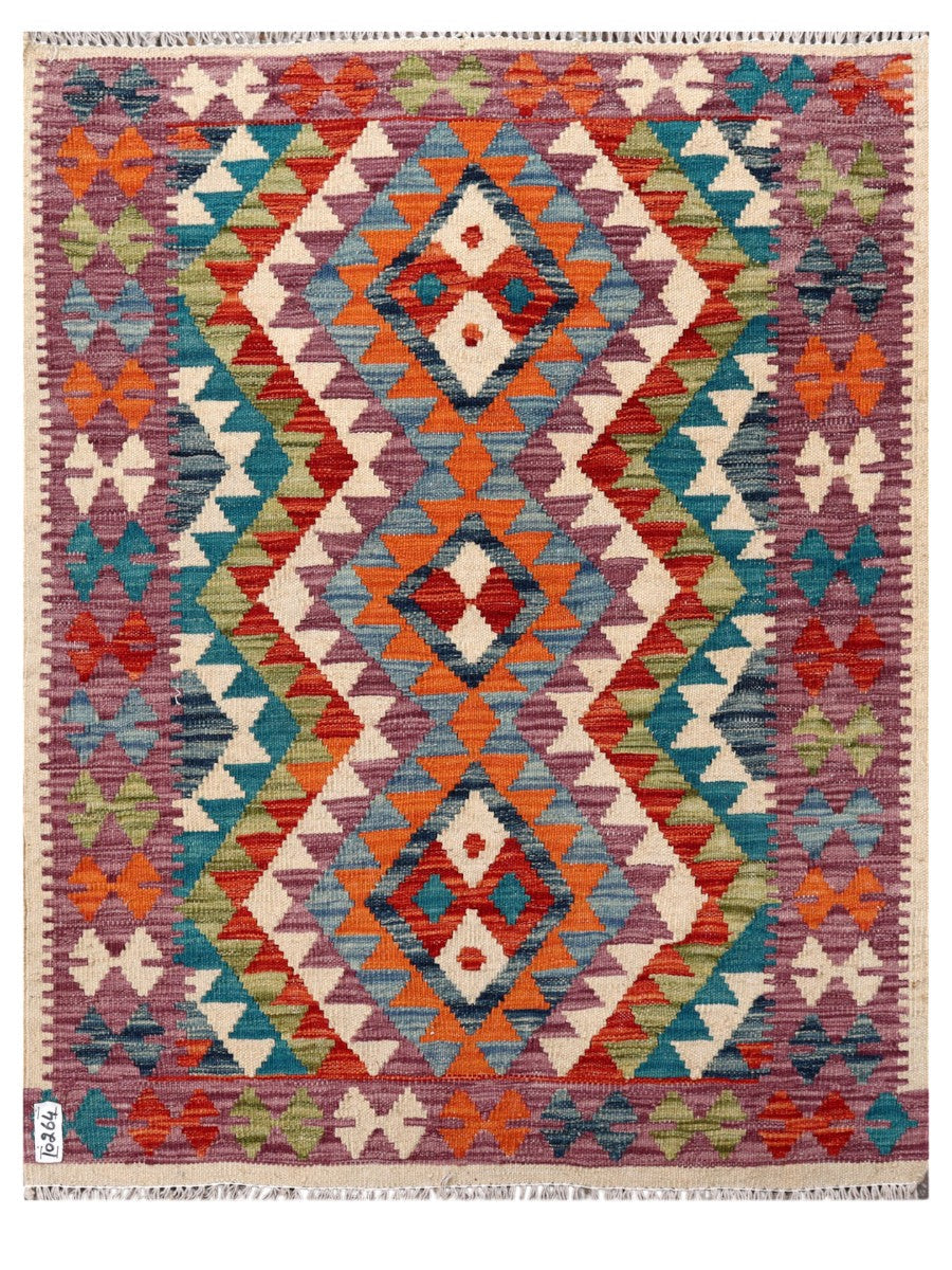 Maimana Afghanistan Kilim Rug - 116 x 90 cm - Handmade