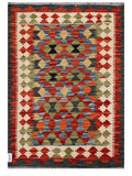 Maimana Afghanistan Kilim Rug - 124 x 87 cm - Handmade