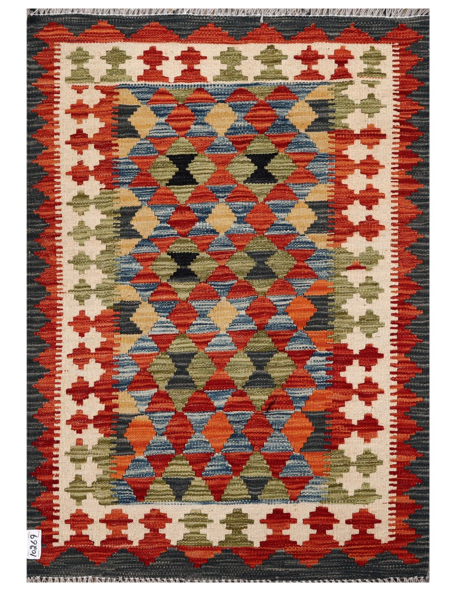 Maimana Afghanistan Kilim Rug - 124 x 87 cm - Handmade