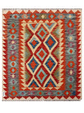 Maimana Afghanistan Kilim Rug - 108 x 94 cm - Handmade