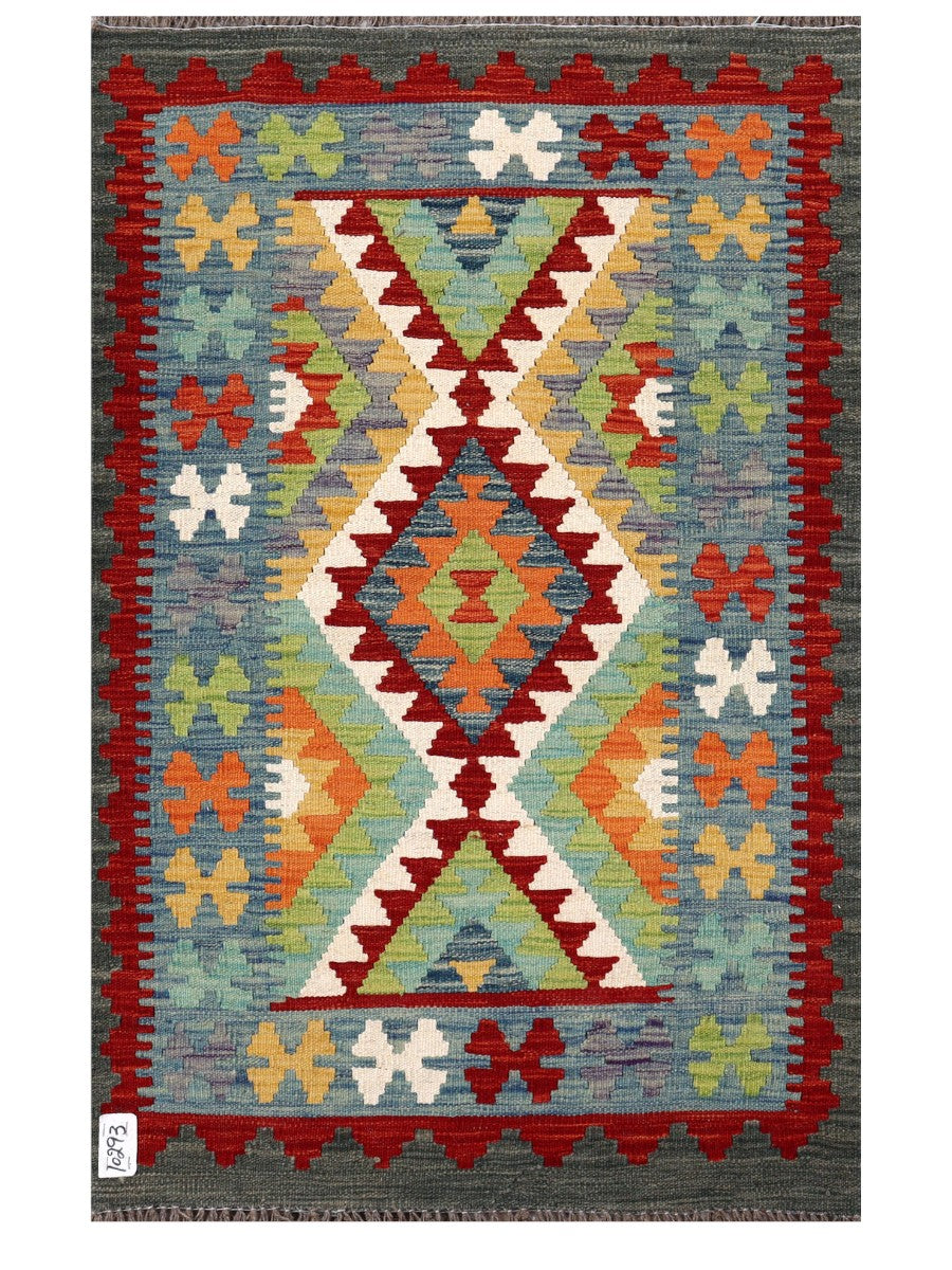 Maimana Afghanistan Kilim Rug - 122 x 78 cm - Handmade