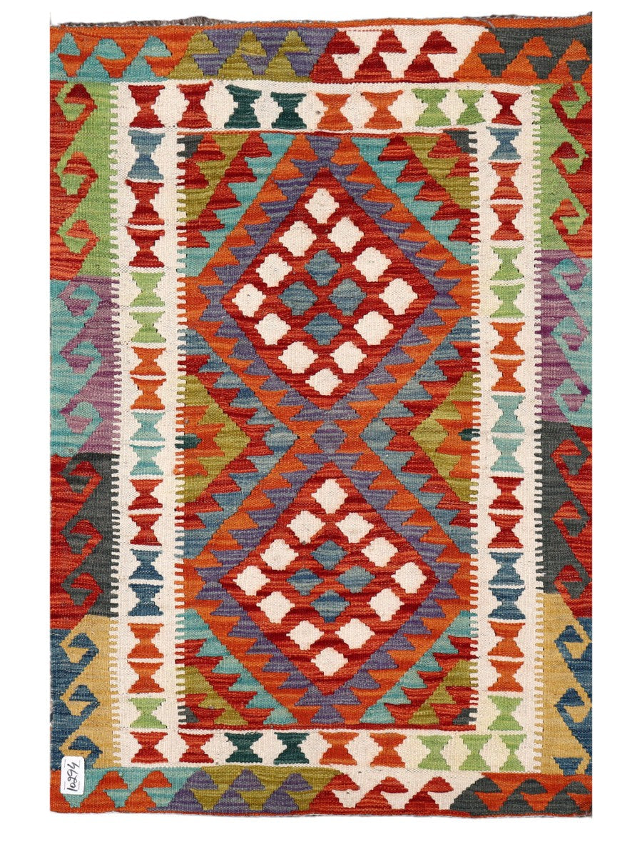 Maimana Afghanistan Kilim Rug - 121 x 81 cm - Handmade