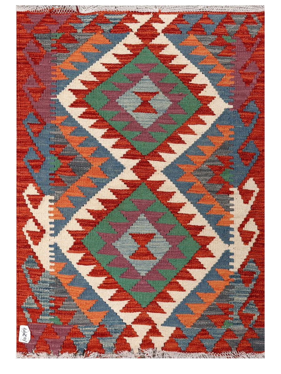 Maimana Afghanistan Kilim Rug - 114 x 81 cm - Handmade