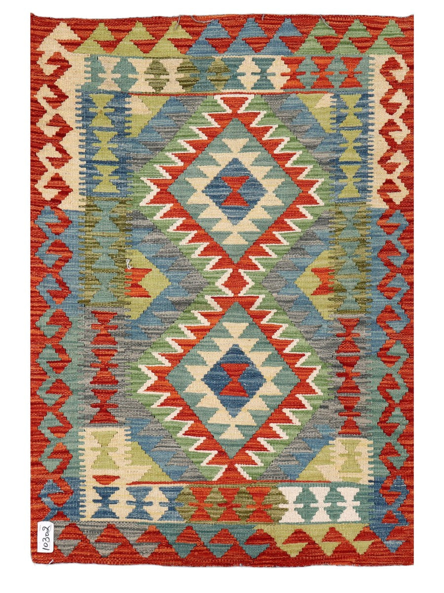 Maimana Afghanistan Kilim Rug - 124 x 85 cm - Handmade