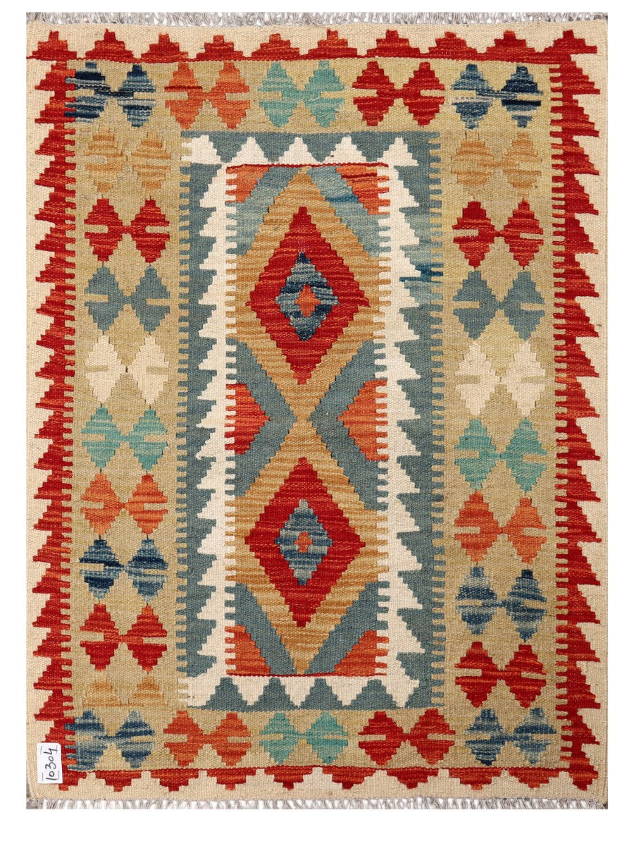 Maimana Afghanistan Kilim Rug - 115 x 84 cm - Handmade