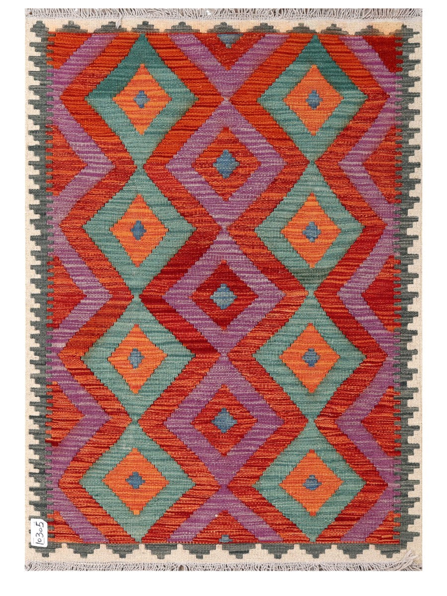 Maimana Afghanistan Kilim Rug - 116 x 83 cm - Handmade