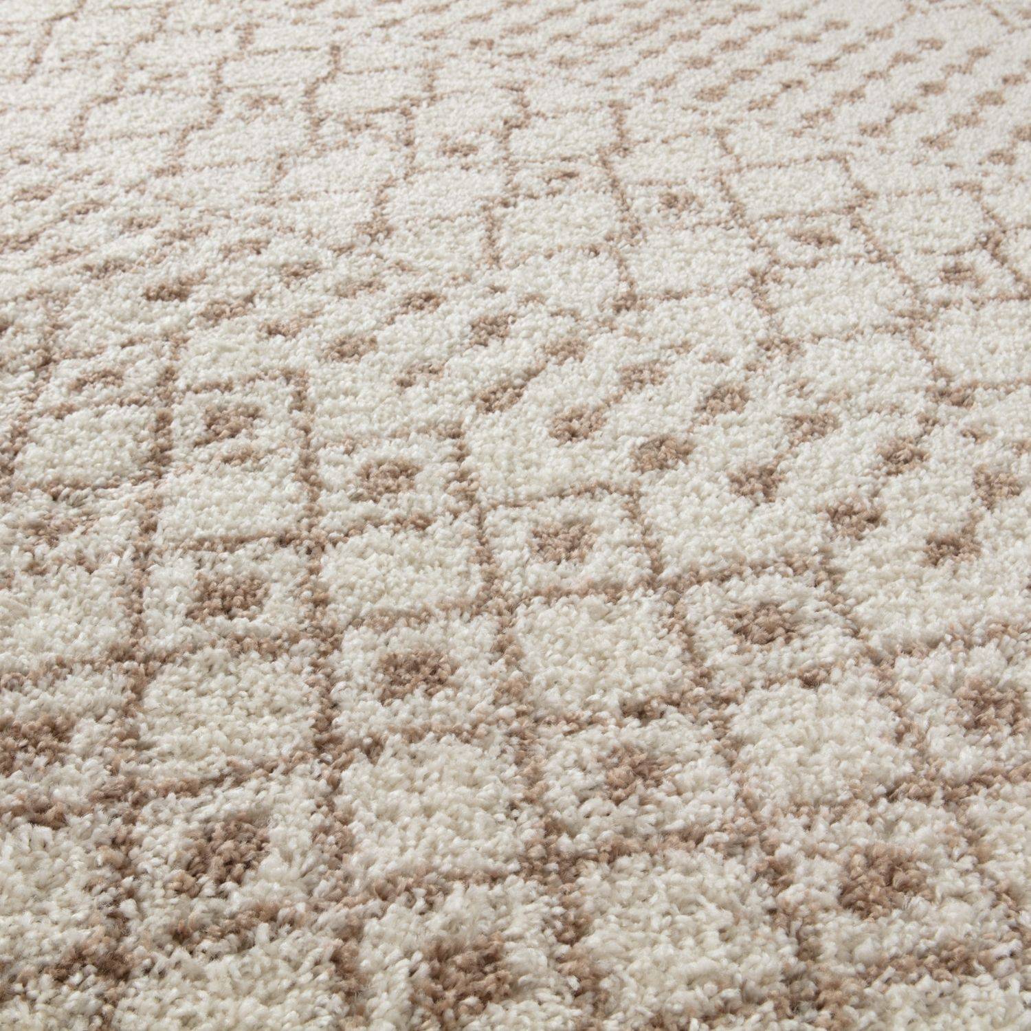 Moroccan Ivory Beige Shaggy Rug | 1030
